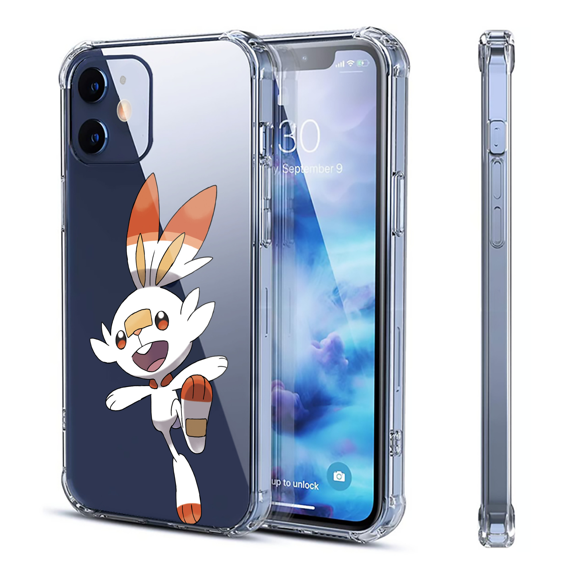 （画像用） ポケットモンスター Pokémon 【iPhone 12シリーズ対応】透明スマホケース（クリアソフトケース）
